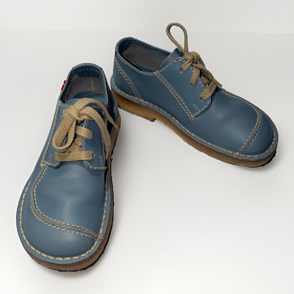 Duckfeet Fyn Leather Lace Up Derby Shoes Jeans Sky Blue Danish Euro 38 US 7.5-8